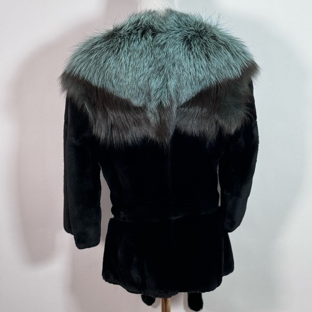 EUC - SASSOFONO Natural Faux Fur Foxy Coat - Picture 2 of 7